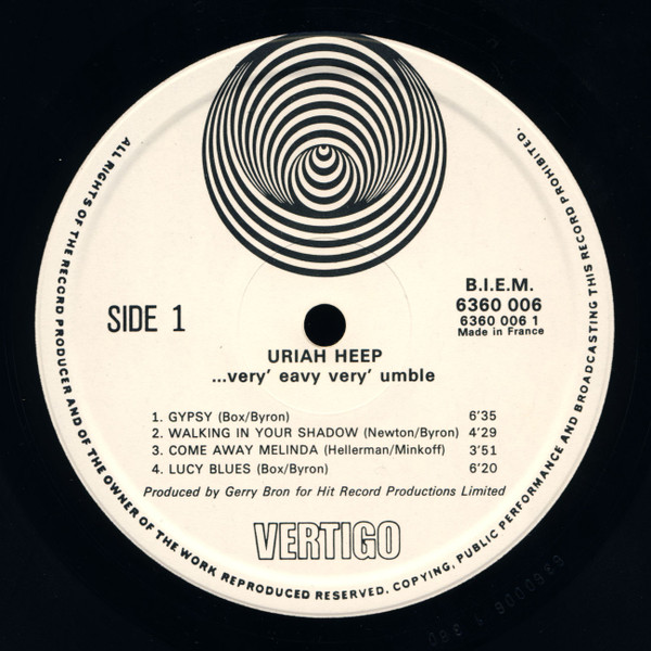 Uriah Heep - ...Very 'Eavy Very 'Umble... | Vertigo (6360 006) - 2