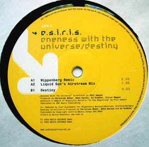 O.S.I.R.I.S. - Oneness With The Universe / Destiny | Audioplast (AUD 002B-12) - main