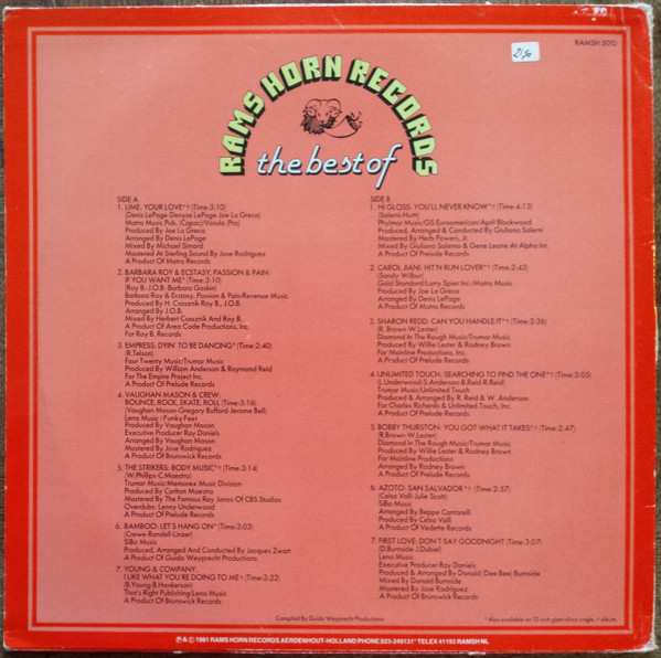 Various - The Best Of Rams Horn Records | Rams Horn Records (RAMSH 5010) - 3 Various - The Best Of Rams Horn Records | Rams Horn Records (RAMSH 5010) - 3