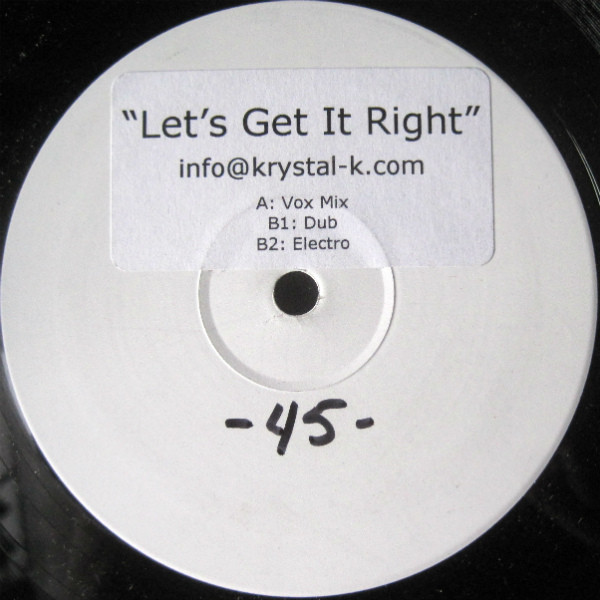 Krystal K - Let's Get It Right | Incentive (none) - main