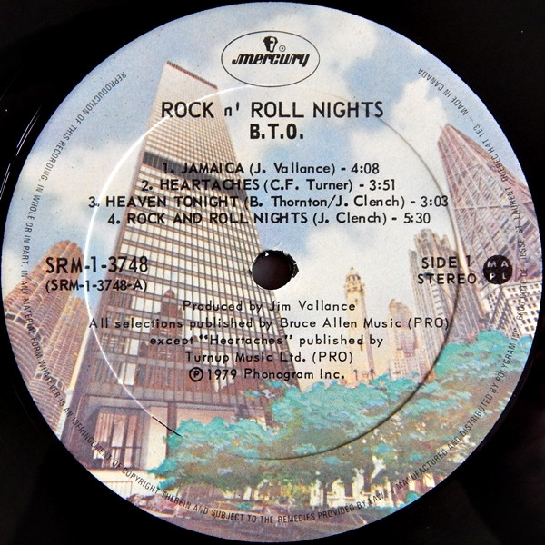Bachman-Turner Overdrive - Rock N' Roll Nights | Mercury (SRM-1-3748) - 3