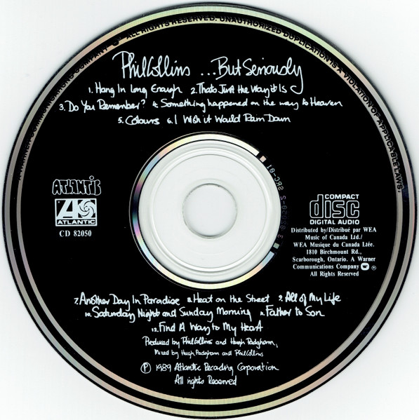 Phil Collins - ...But Seriously | Atlantic (CD 82050) - 3 Phil Collins - ...But Seriously | Atlantic (CD 82050) - 3