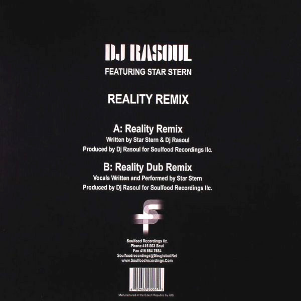 DJ Rasoul Featuring Star Stern - Reality (Remix) | Soulfood Recordings (SFR006) - 2