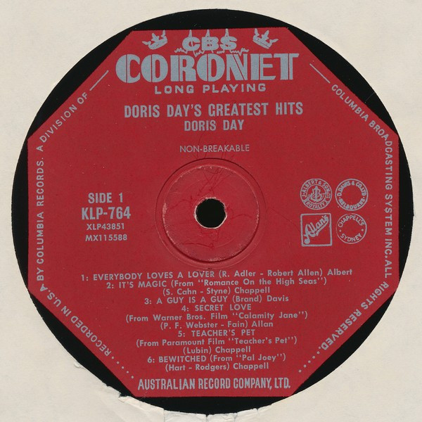 Doris Day - Doris Day's Greatest Hits | Coronet (KLP-764) - 3