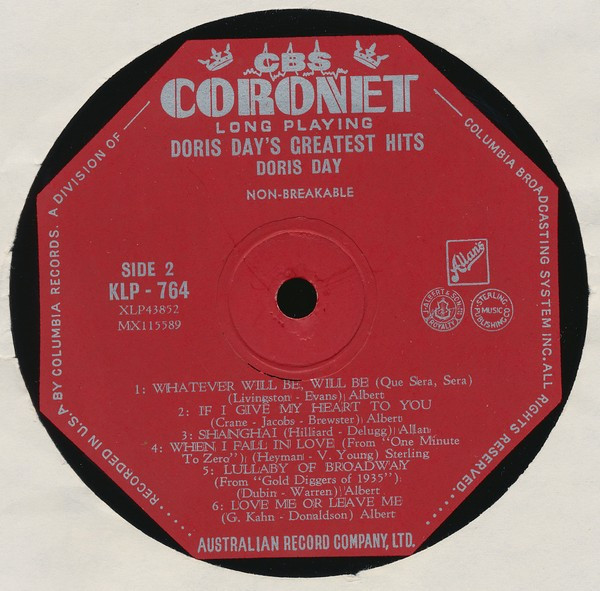 Doris Day - Doris Day's Greatest Hits | Coronet (KLP-764) - 4