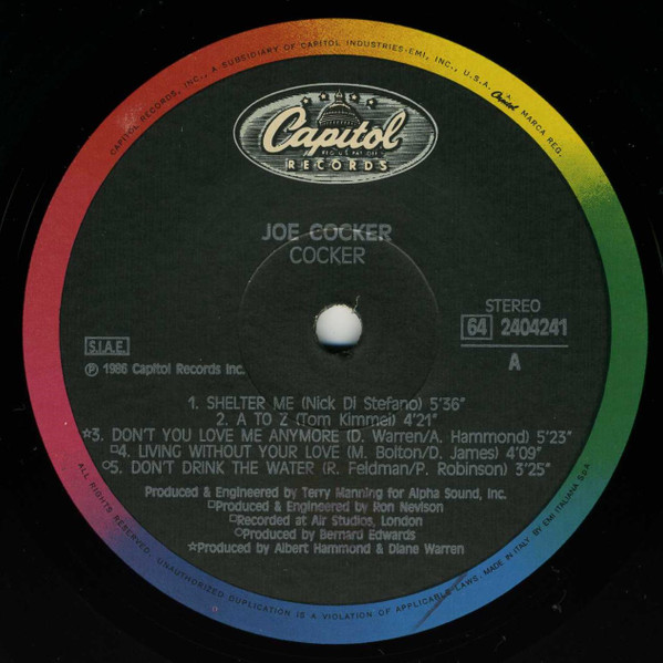 Joe Cocker - Cocker | Capitol Records (64 2404241) - 2 Joe Cocker - Cocker | Capitol Records (64 2404241) - 2