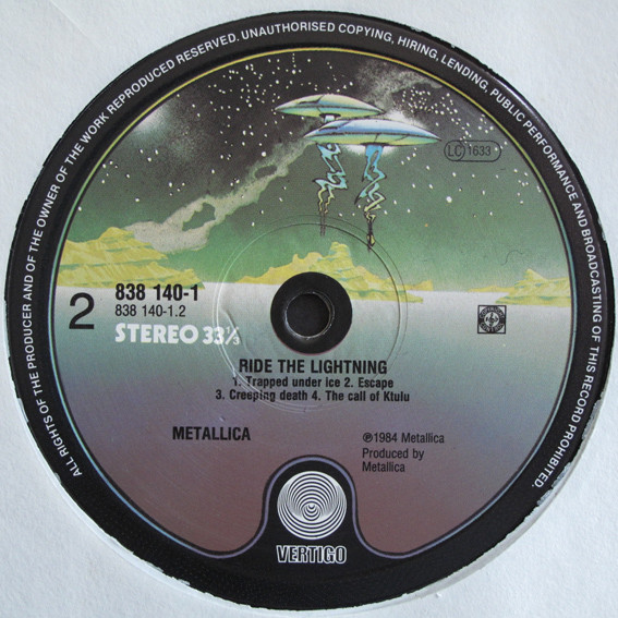 Metallica - Ride The Lightning | Vertigo (838 140-1) - 4
