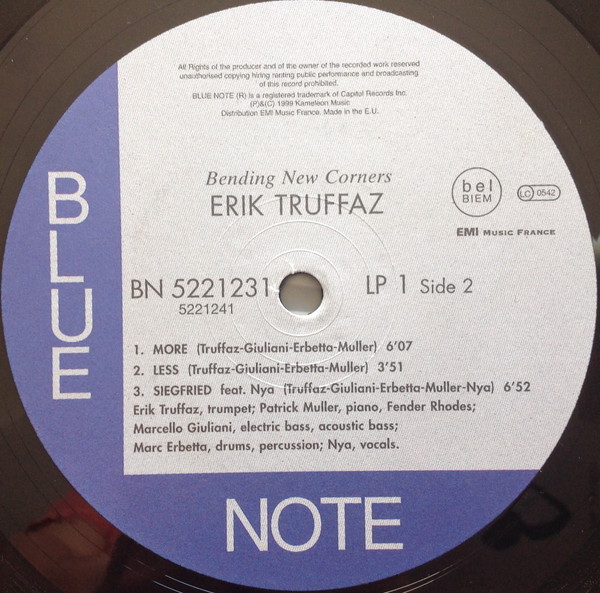 Erik Truffaz With Patrick Muller , Marcello Giuliani , Marc Erbetta Featuring Nya - Bending New Corners | Blue Note (5221231) - 4 Erik Truffaz With Patrick Muller , Marcello Giuliani , Marc Erbetta Featuring Nya - Bending New Corners | Blue Note (5221231) - 4