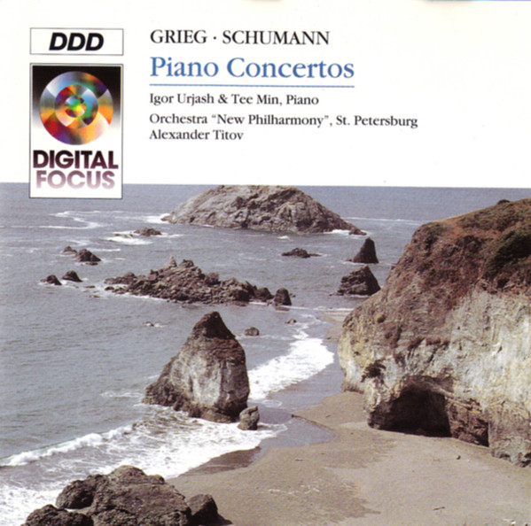Edvard Grieg , Robert Schumann , Igor Uryash , Tee Min , Orchestra "New Philharmony," St. Petersburg , Alexander Titov - The Great Piano Concertos - Grieg, Schumann | Digital Focus (QK 57227) - main