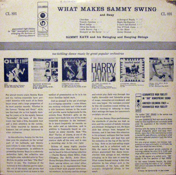 Sammy Kaye And His Swinging Strings - What Makes Sammy Swing And Sway | Columbia (CL 891) - 2