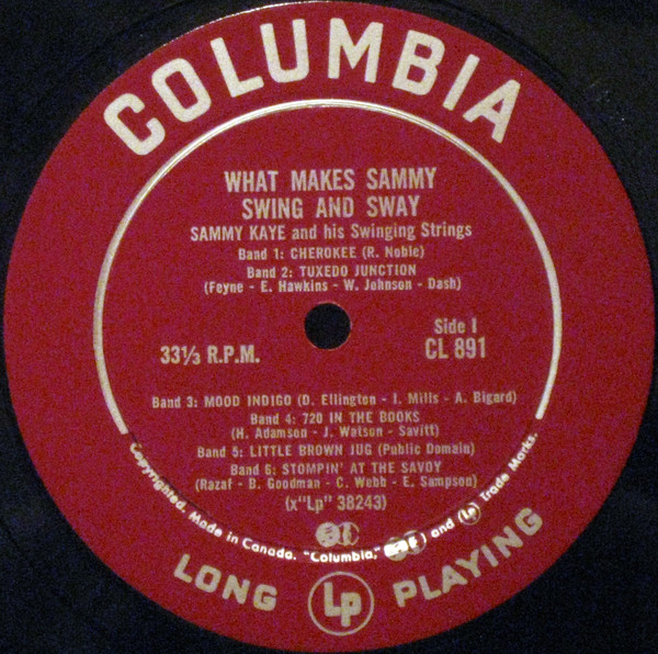 Sammy Kaye And His Swinging Strings - What Makes Sammy Swing And Sway | Columbia (CL 891) - 3