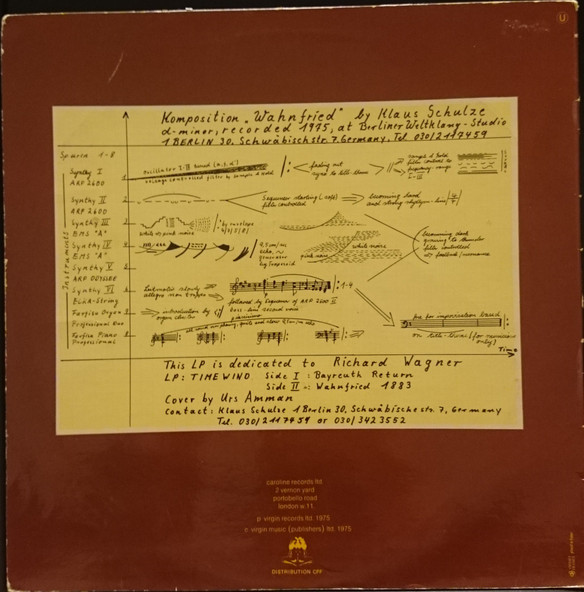 Klaus Schulze - Timewind | Virgin (840 094) - 2