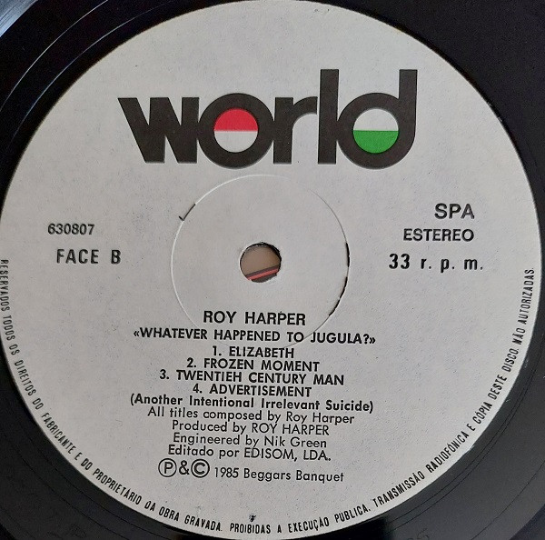 Roy Harper & Jimmy Page - Whatever Happened To Jugula? | World (630807) - 4 Roy Harper & Jimmy Page - Whatever Happened To Jugula? | World (630807) - 4