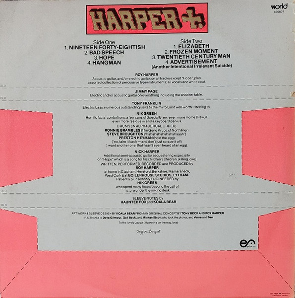 Roy Harper & Jimmy Page - Whatever Happened To Jugula? | World (630807) - 2 Roy Harper & Jimmy Page - Whatever Happened To Jugula? | World (630807) - 2