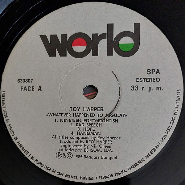 Roy Harper & Jimmy Page - Whatever Happened To Jugula? | World (630807) - 3 Roy Harper & Jimmy Page - Whatever Happened To Jugula? | World (630807) - 3