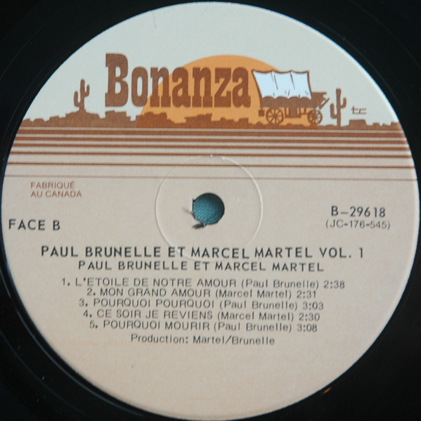 Paul Brunelle Et Marcel Martel - Volume 1 | Bonanza (B-29618) - 3 Paul Brunelle Et Marcel Martel - Volume 1 | Bonanza (B-29618) - 3