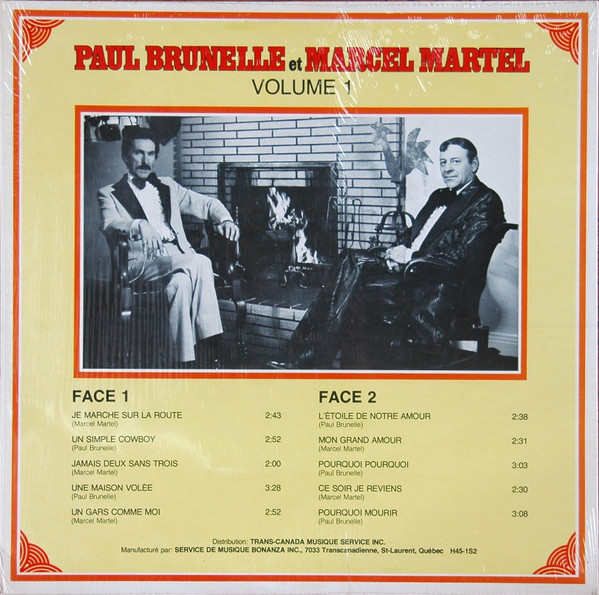 Paul Brunelle Et Marcel Martel - Volume 1 | Bonanza (B-29618) - 2 Paul Brunelle Et Marcel Martel - Volume 1 | Bonanza (B-29618) - 2
