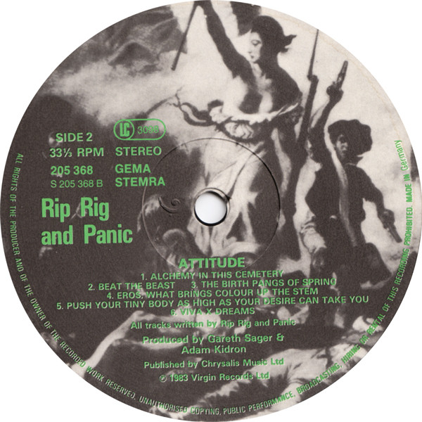 Rip Rig & Panic - Attitude | Virgin (205 368-320) - 4 Rip Rig & Panic - Attitude | Virgin (205 368-320) - 4