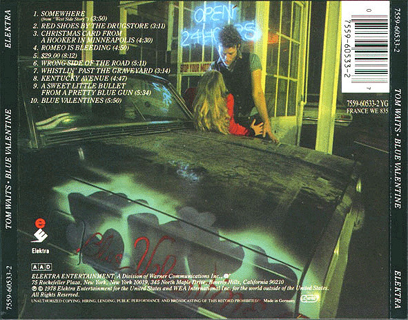 Tom Waits - Blue Valentine | Elektra (7559-60533-2) - 2