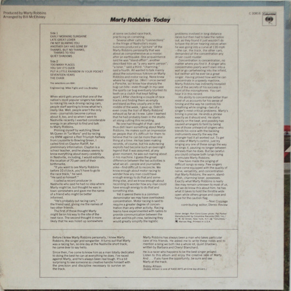 Marty Robbins - Today | Columbia (C 30816) - 2 Marty Robbins - Today | Columbia (C 30816) - 2