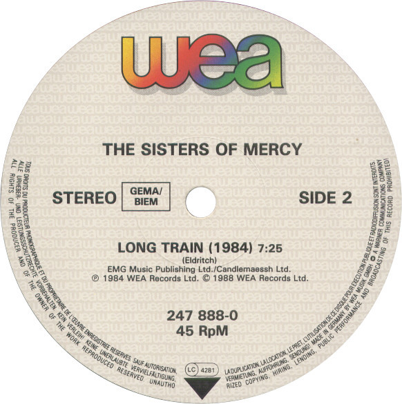The Sisters Of Mercy - Lucretia My Reflection | WEA (247 888-0) - 4