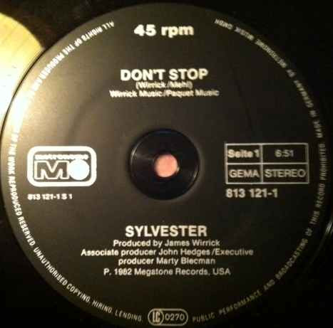 Sylvester - Don't Stop | Metronome (813 121-1) - main