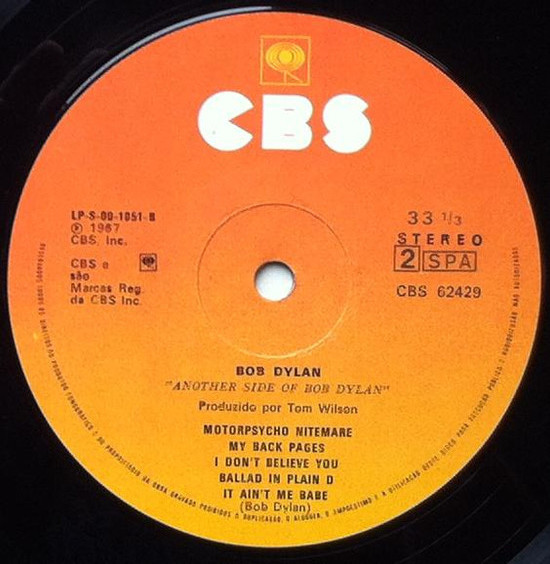 Bob Dylan - Another Side Of Bob Dylan | CBS (CBS 62429) - main
