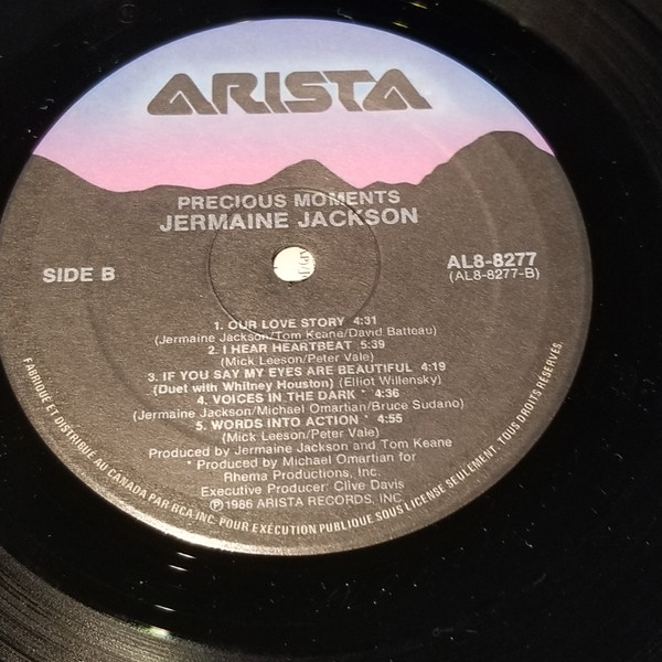Jermaine Jackson - Precious Moments | Arista (AL8-8277) - 4 Jermaine Jackson - Precious Moments | Arista (AL8-8277) - 4