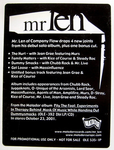 Mr. Len - Pity The Fool | Matador (OLE 535-1P) - 4 Mr. Len - Pity The Fool | Matador (OLE 535-1P) - 4