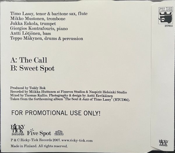 Timo Lassy - The Call / Sweet Spot | Ricky-Tick Records (RT015) - 2