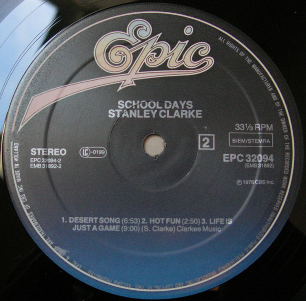 Stanley Clarke - School Days | Epic (EPC 32094) - 2