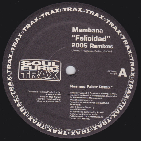 Mambana - Felicidad (2005 Remixes) | Soulfuric Trax (SFT-0032) - 3