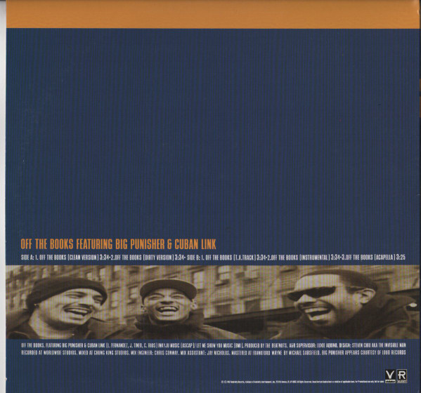 The Beatnuts Featuring Big Punisher & Cuban Link - Off The Books | Relativity (RPROLP-0629) - 2
