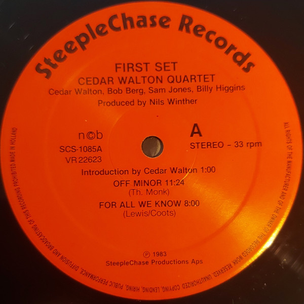 Cedar Walton Quartet - First Set | SteepleChase (SCS-1085) - 3 Cedar Walton Quartet - First Set | SteepleChase (SCS-1085) - 3