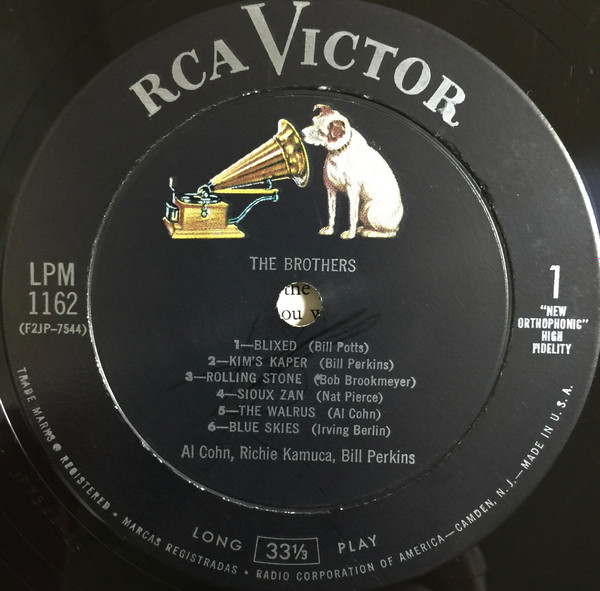 Al Cohn , Bill Perkins , Richie Kamuca - The Brothers ! | RCA Victor (LPM-1162) - 3 Al Cohn , Bill Perkins , Richie Kamuca - The Brothers ! | RCA Victor (LPM-1162) - 3