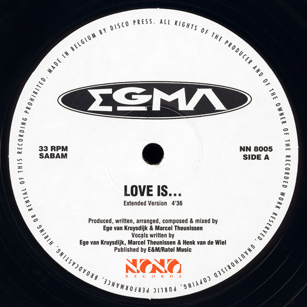 Egma - Love Is... | Nono Records (NN 8005) - 3 Egma - Love Is... | Nono Records (NN 8005) - 3