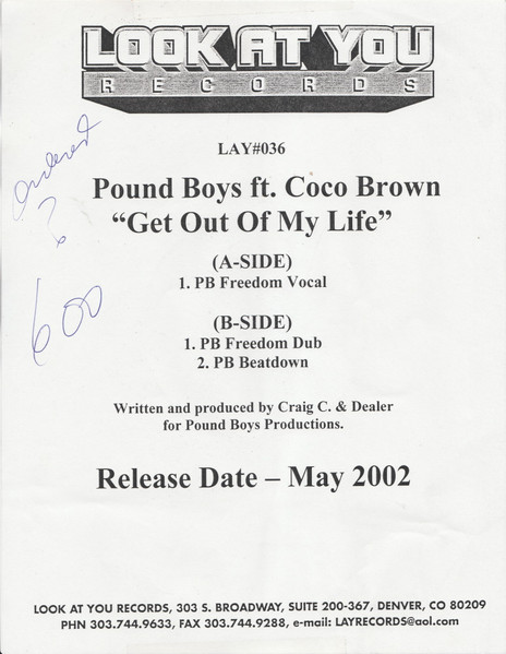 Pound Boys Ft. Coco Brown - Get Out Of My Life | Look At You Records (LAY#036)