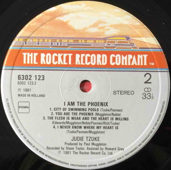 Judie Tzuke - I Am The Phoenix | The Rocket Record Company (6302 123) - 4 Judie Tzuke - I Am The Phoenix | The Rocket Record Company (6302 123) - 4