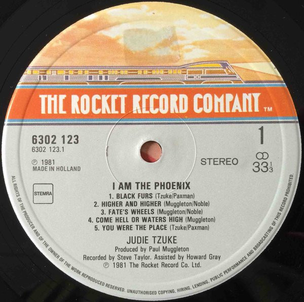 Judie Tzuke - I Am The Phoenix | The Rocket Record Company (6302 123) - 3 Judie Tzuke - I Am The Phoenix | The Rocket Record Company (6302 123) - 3