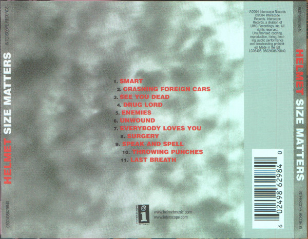 Helmet - Size Matters | Interscope Records (0602498629840) - 2