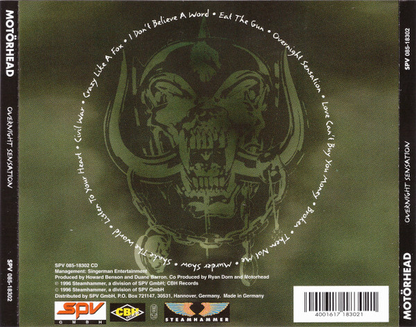Motörhead - Overnight Sensation | Steamhammer (SPV 085-18302) - 2