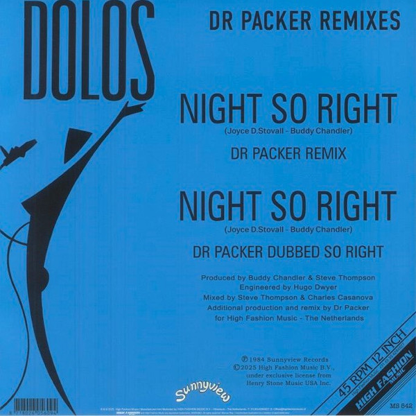 Dolos - Night So Right (Dr Packer Remixes) | High Fashion Music (MS 542) - 2