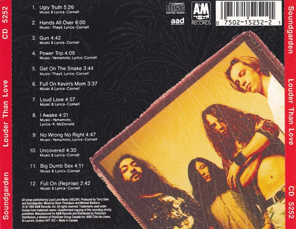 Soundgarden - Louder Than Love | A&M Records (CD 5252) - 2