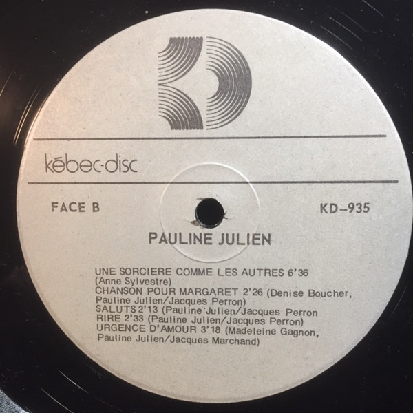 Pauline Julien - Femmes De Paroles | Kébec-Disc (KD 935) - 3 Pauline Julien - Femmes De Paroles | Kébec-Disc (KD 935) - 3
