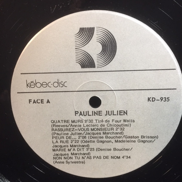 Pauline Julien - Femmes De Paroles | Kébec-Disc (KD 935) - 4 Pauline Julien - Femmes De Paroles | Kébec-Disc (KD 935) - 4