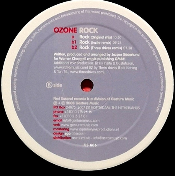 Ozone - Rock | First Second Records (FIS 006) - 4 Ozone - Rock | First Second Records (FIS 006) - 4