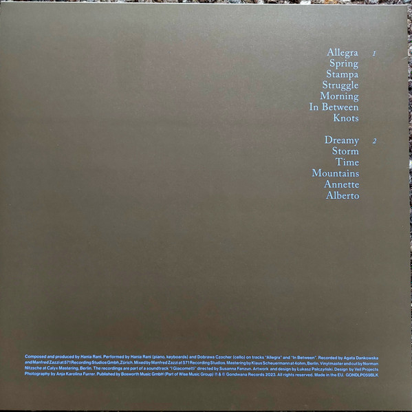 Hania Rani - On Giacometti | Gondwana Records (GONDLP059BLK) - 2 Hania Rani - On Giacometti | Gondwana Records (GONDLP059BLK) - 2