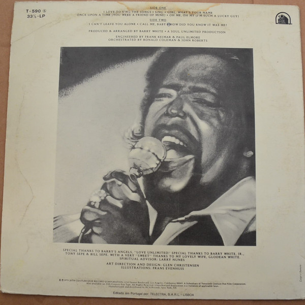 Barry White - I Love To Sing The Songs I Sing | 20th Century Fox Records (T-590) - main
