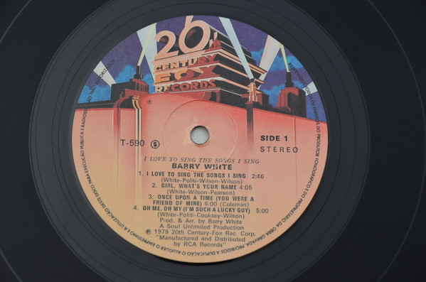 Barry White - I Love To Sing The Songs I Sing | 20th Century Fox Records (T-590) - 2