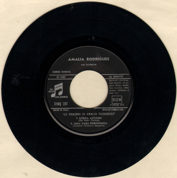 Amália Rodrigues - Le Canzoni Di Amalia Rodrigues | Columbia (SEMQ 232) - 3